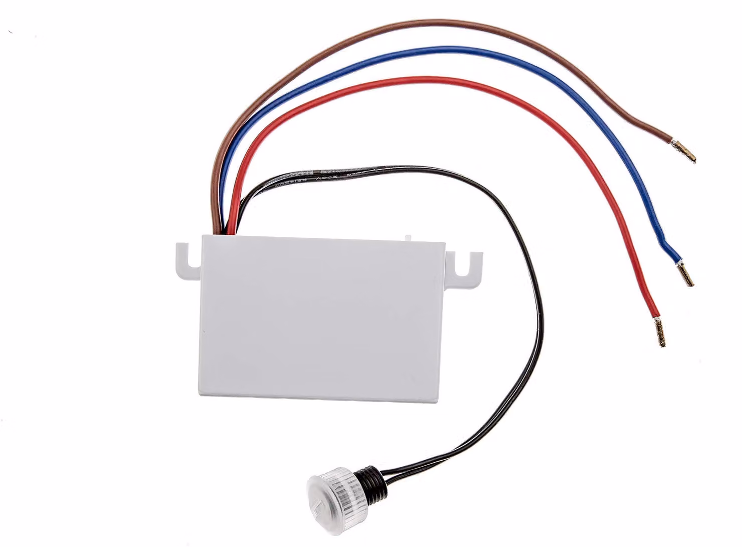 Interruttore crepuscolare per esterni, regolabile da 5 a 50 lux, sensore IP44, 230V