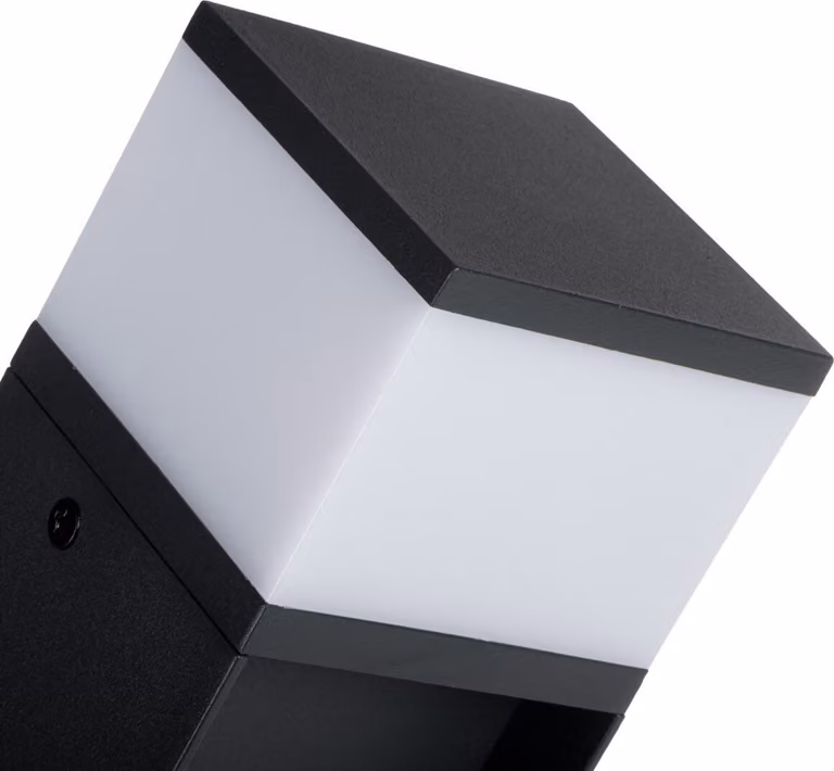 Palo da giardino quadrato nero 80 cm sorgente luminosa sostituibile 1xG9 11W IP44 DASTEN Kanlux