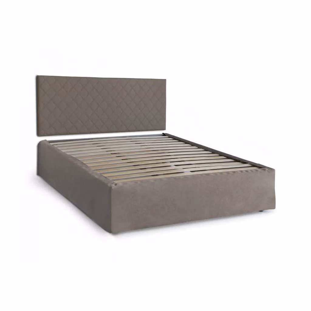 Letto Matrimoniale Alfredo Talamo Italia, Modello Moderno Sfoderabile in Grigio e Beige, L/P: 160 x 200 cm – 2