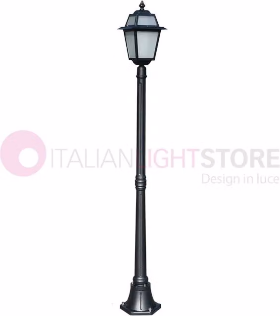ARTEMIDE ANTRACITE Lampione h. 178 per Esterno Classico Lanterna Quadrata GARDENLIGHT