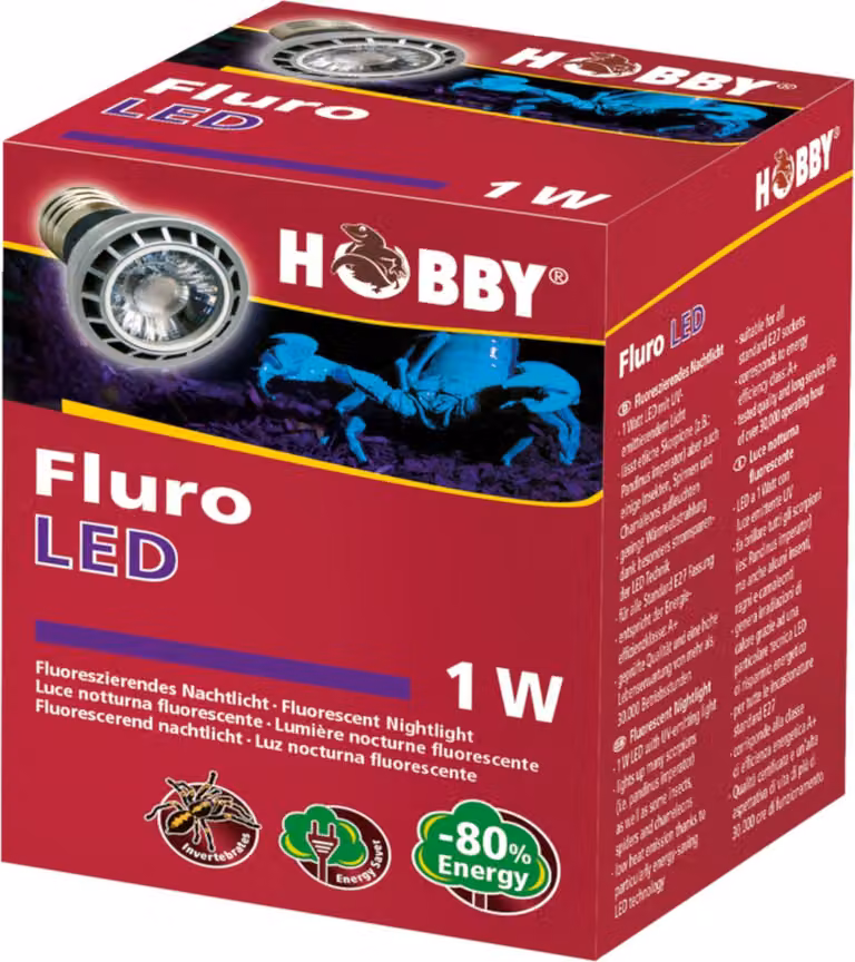 Hobby Fluro LED, luce notturna fluorescente per terrario - 1W