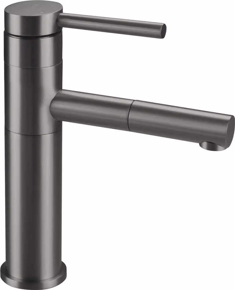 Rubinetto per lavabo, con bocca estraibile - titanio