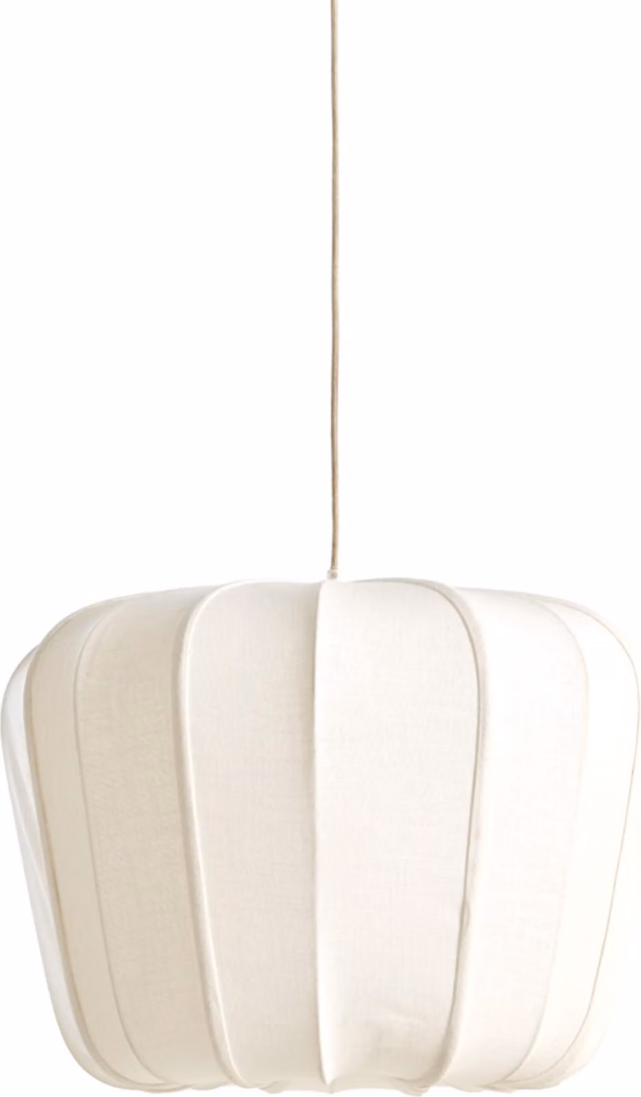 Lampada a sospensione - bianco - Zubedo - tessile - Ø 60cm - E27 - 2979243 - Light & Living