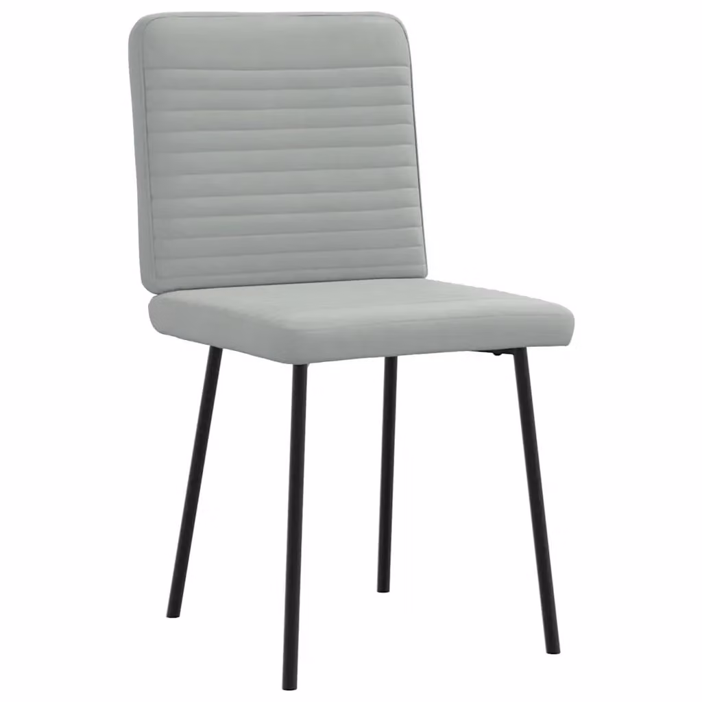 Set di 4 sedie da pranzo moderne vidaXL in velluto grigio per soggiorno e cucina – 2