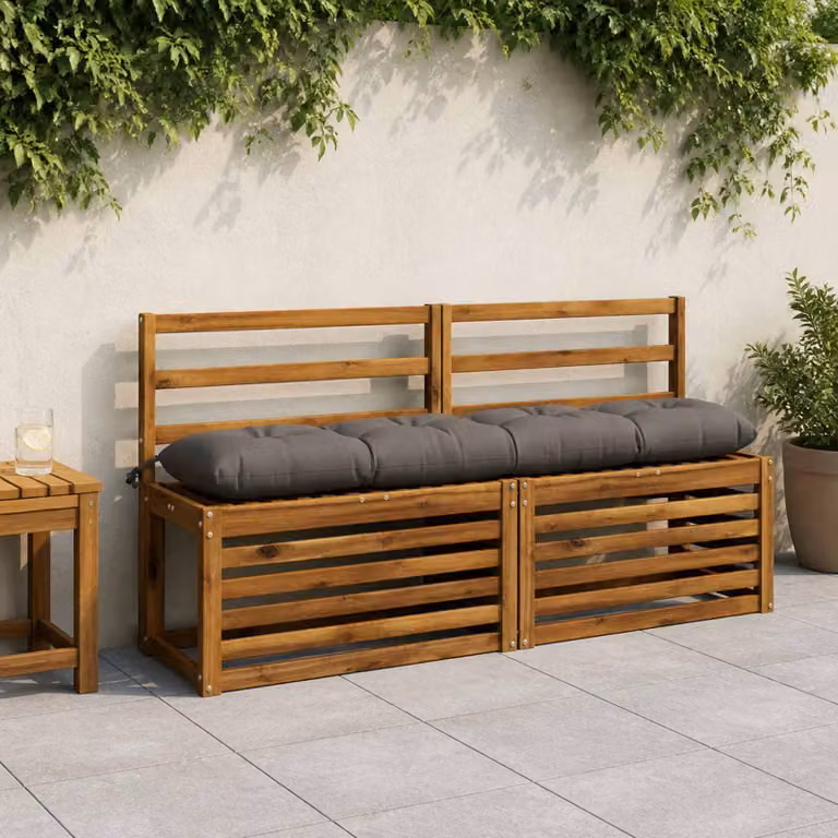 vidaXL Cuscini per Panchina VIANEN 2 pz 100% Poliestere Grigio