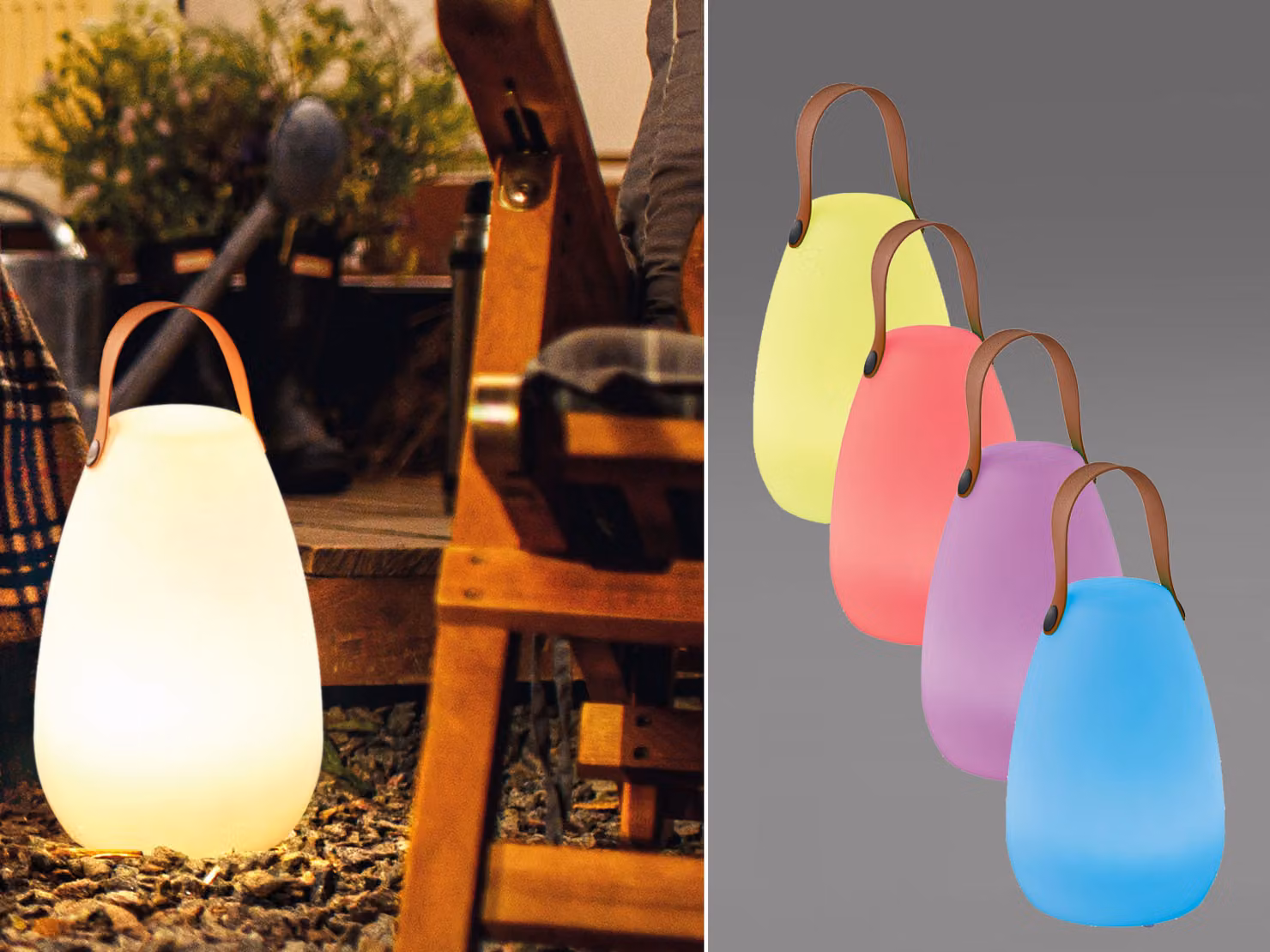 FHL facile! Lampada da tavolo per esterni Ruby 20cm con cambio colore