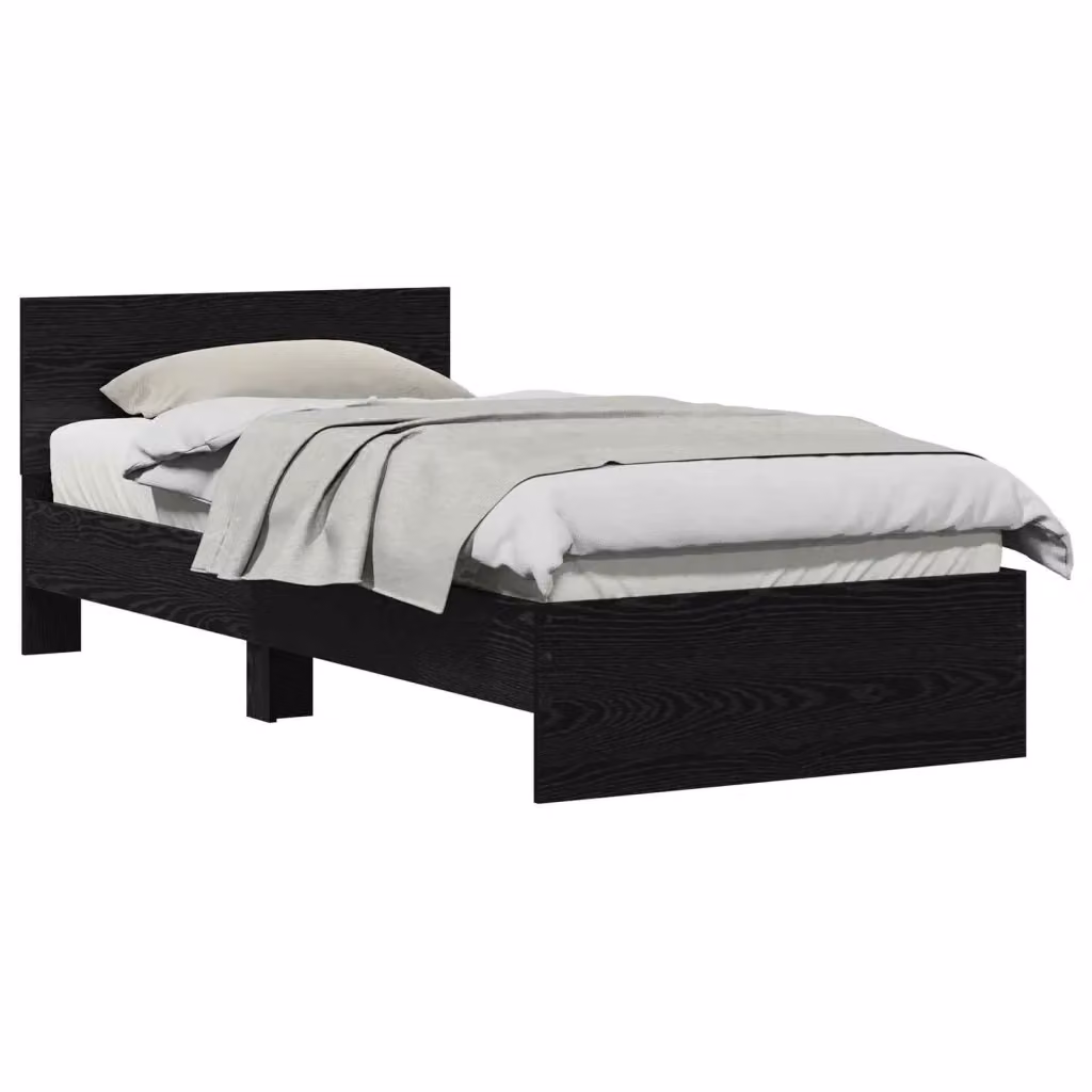 Struttura del letto con giroletto in legno Rovere Nero L/P/H: 200 x 90 x 70 cm – 2