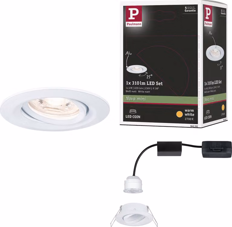 Paulmann Lampada da incasso LED Nova Mini orientabile a luce singola