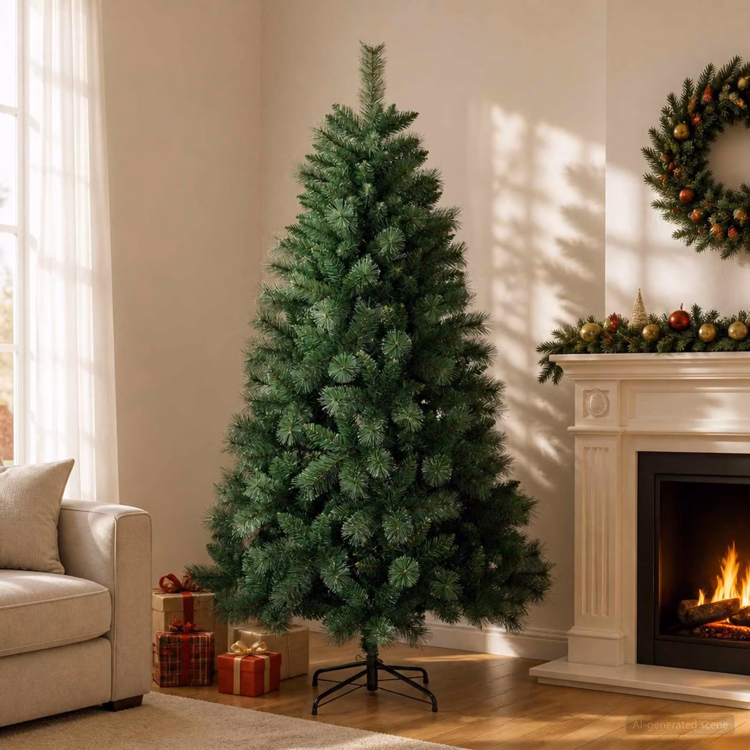vidaXL Albero di Natale artificiale 240 cm PVC e Metallo Verde
