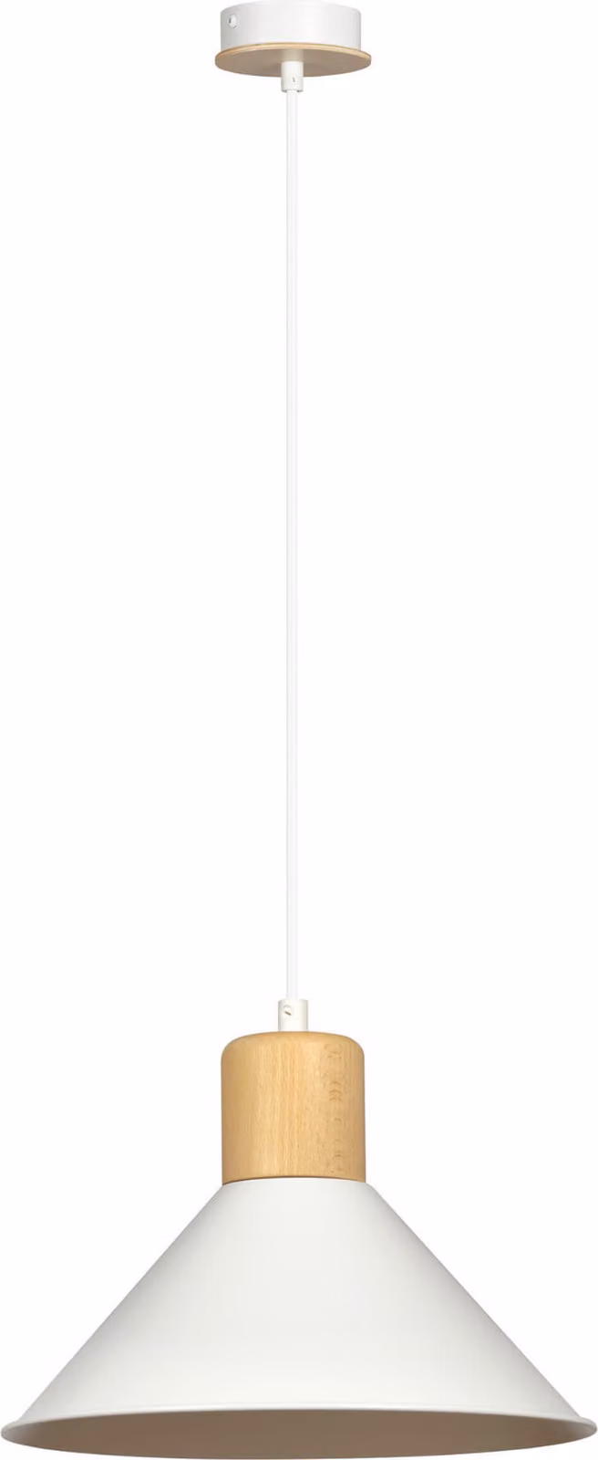 LAMPADA A SOSPENSIONE Emibig 1xE27 60W ROWEN 1 BIANCA 1045/1
