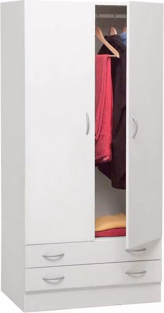 ARMADIO ESPRESSO 2 ANTE 82X47XH184CM BIANCO.