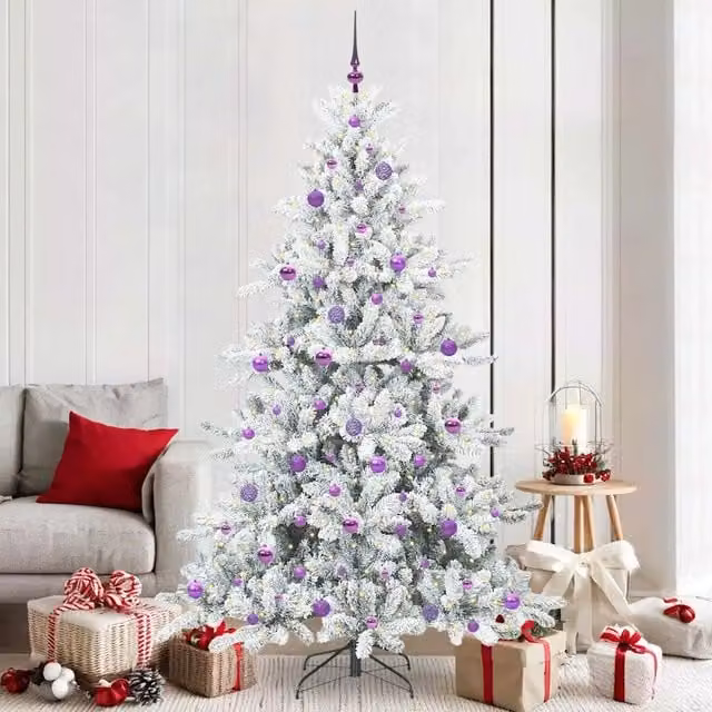 Albero di Natale artificiale moderno vidaXL bianco, Altezza: 210 cm