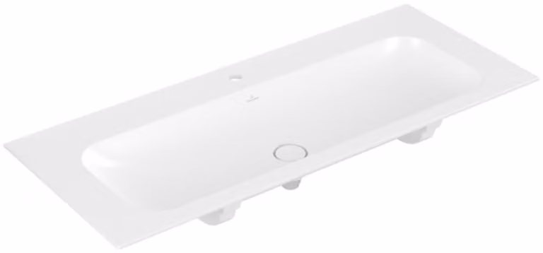 Villeroy & Boch Finion, lavabo pour armoire, trop-plein caché, 1 trou pour robinet, 1200x500mm, 4164CBRW, 4164CBRW