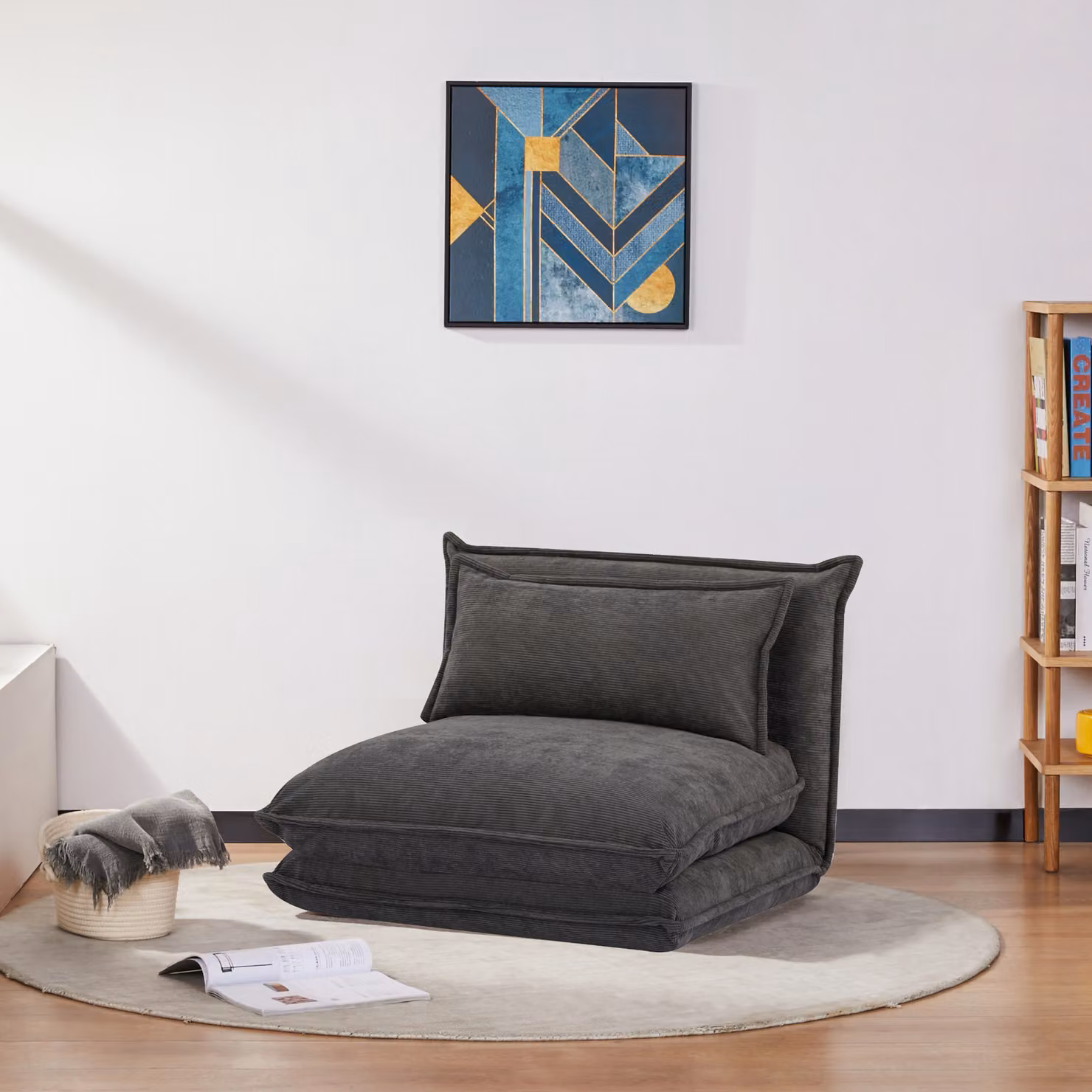 Sedia a sdraio 'Umeå' 59x85,5x67 cm Cord Grey