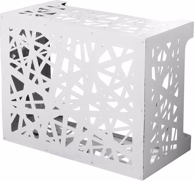 Copricondizionatore Copertura per Climatizzatore 86x44x68 cm Artist M in Alluminio Bianco
