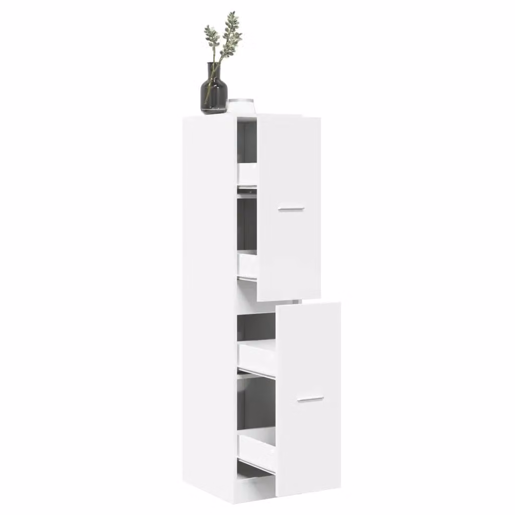 Mobiletto da farmacia a parete vidaXL Bianco in MDF L: 30 cm, P: 41 cm, H: 144,5 cm