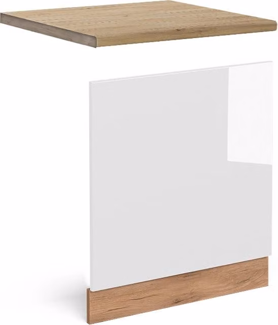 Pannello frontale R-Line Vicco Bianco lucido e Rovere dorato, Larghezza: 60 cm – 1