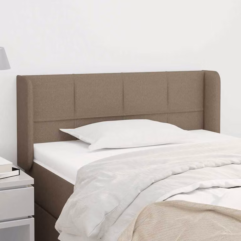 Testiera ad orecchio vidaXL in tessuto beige e grigio L: 103 cm, P: 16 cm, H: 78-88 cm