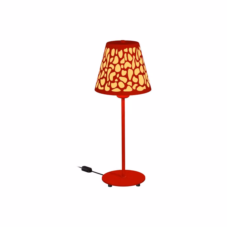 Aluminor Lampada da tavolo di design Nihoa, Rosso, Soggiorno / Sala da pranzo, Metallo, Moderno, Lampada da tavolo