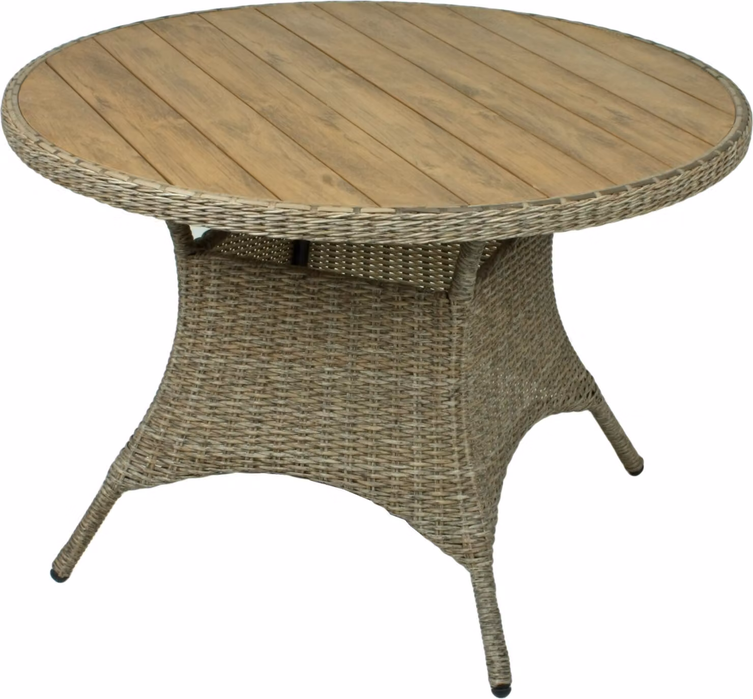 Tavolo BASTIA, rotondo, look teak