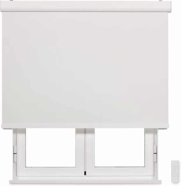 VIEWTEX Tenda a rullo motorizzata con cassetto Oscurante/Termico Bianco 105 X 190cm - Made in Europe - 5 anni di garanzia