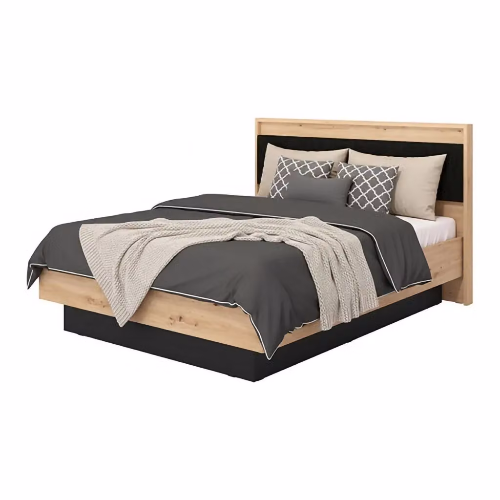 Letto Matrimoniale Filogaso DMORA in Rovere Marrone per Materasso 160x200 cm – 2