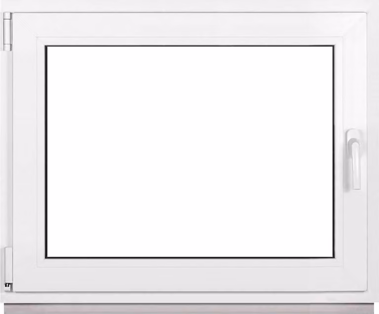 Finestra Framex per cantina Finestra in plastica Bianca Larghezza x altezza 95 x 70 cm (950 x 700 mm) Doppia (32 mm) Anta e ribalta DIN Sinistra - Premium - Tutte le misure