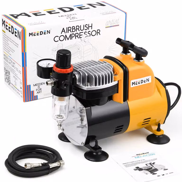 Compressore per aerografo, 47 dB, 150 W, 23 L/min, con funzione di spegnimento automatico