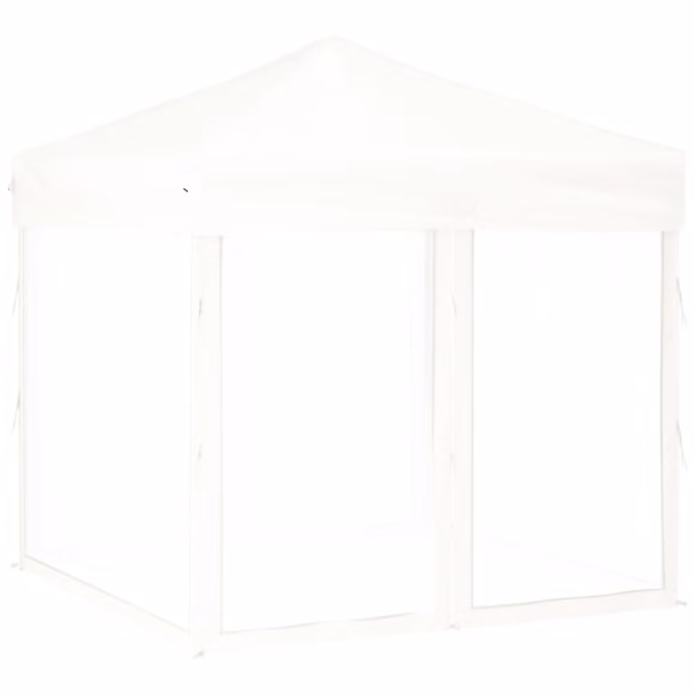 Tenda per Feste Pieghevole con Pareti Laterali Bianco 2x2 m