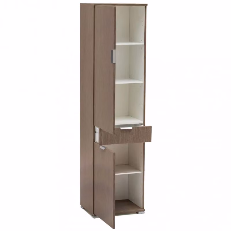 Armadio Cosma con 2 Ante e 1 Cassetto in Rovere Grigio Matt – 2