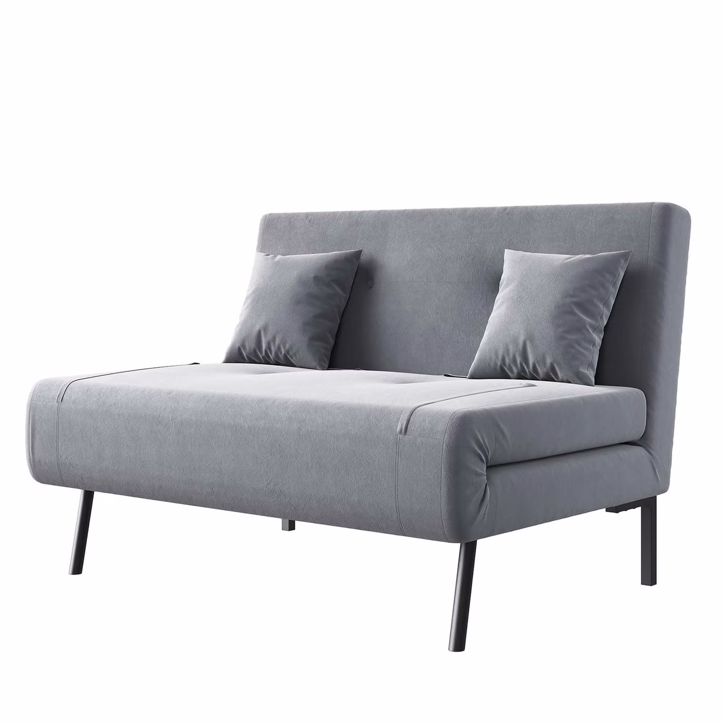 SONNI 120x80x79cm Grigio divano letto triplo pieghevole Divano e letto in uno, schiuma ignifuga, pile per bambini