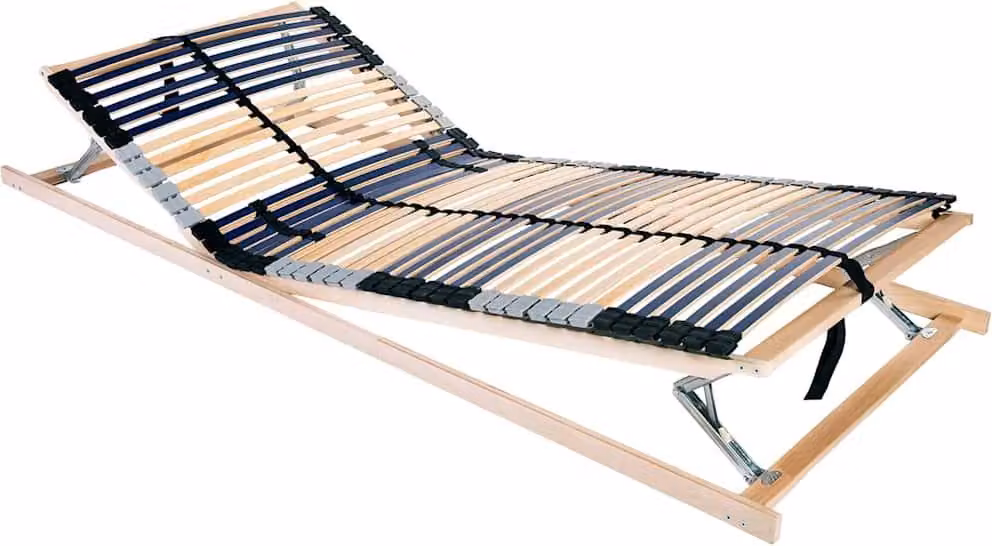 Maison Exclusive - Rete a doghe per letto, marrone, 90 x 190 cm, faggio massiccio