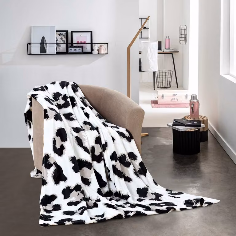 Coperta morbida Panther, copriletto in microfibra, copridivano, morbida e soffice, coperta per divano, 130x180 cm