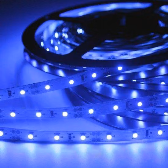 Strisce LED ad alta luminosità, 5 metri, blu, autoadesive