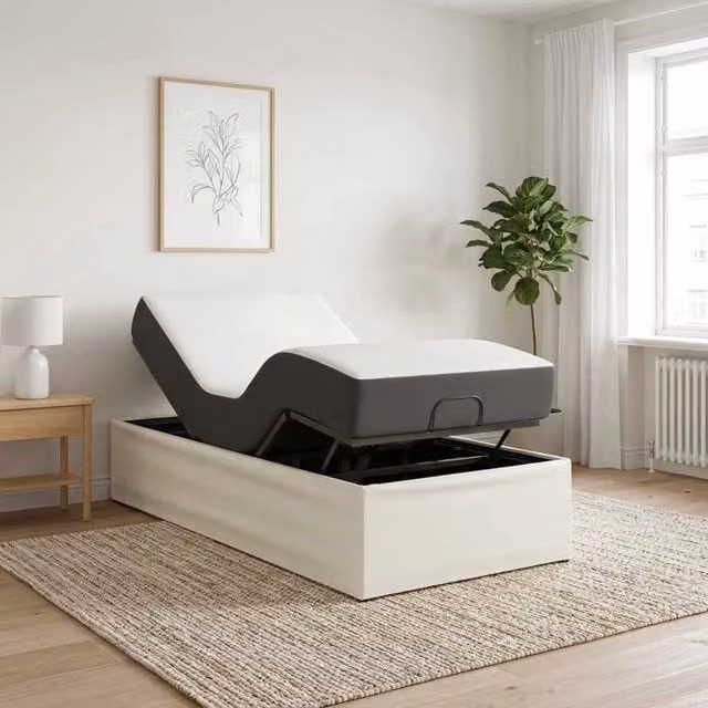 Telaio Letto Elettrico Regolabile Bianco 200 x 90 x 33,5 cm 42037296