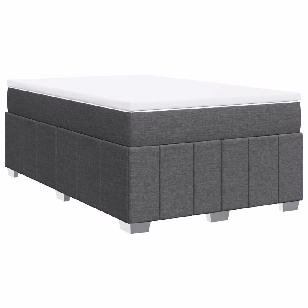 SYFAX™ Giroletto a Molle con Materasso Grigio Scuro 120x190cm Tessuto