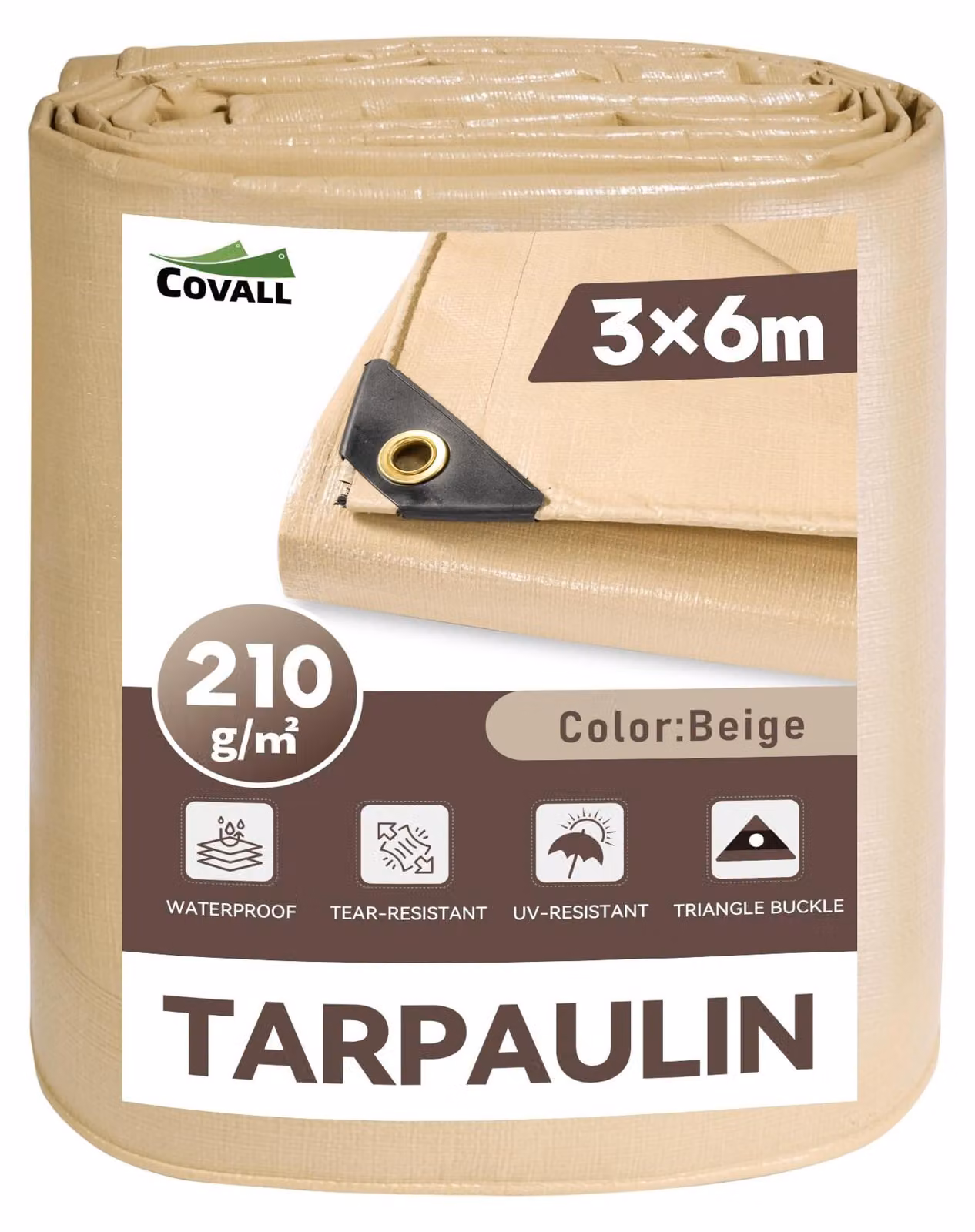 Telo impermeabile in tela, dimensioni 3x6 metri, con protezione UV