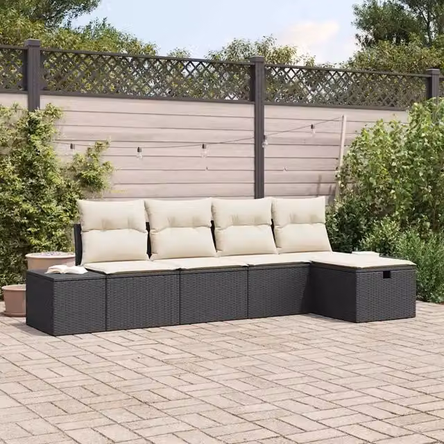 Set di divani 5 pz polyrattan 3360688