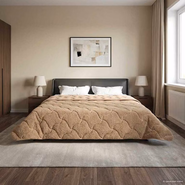 Piumone Completo Annuale vidaXL in Microfibra Traspirabile e Reversibile, Disponibile in Beige o Grigio, L 220 x P 260 cm