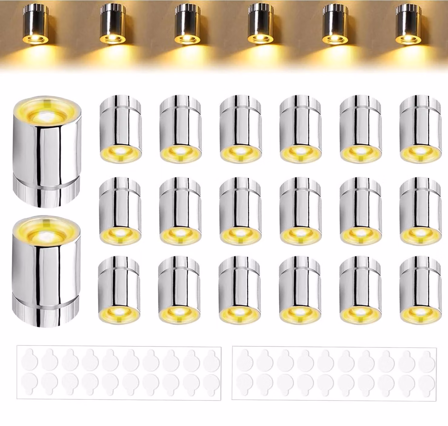 20 mini-lampade a LED, luce bianco caldo, ideali per case delle bambole e decorazioni per feste