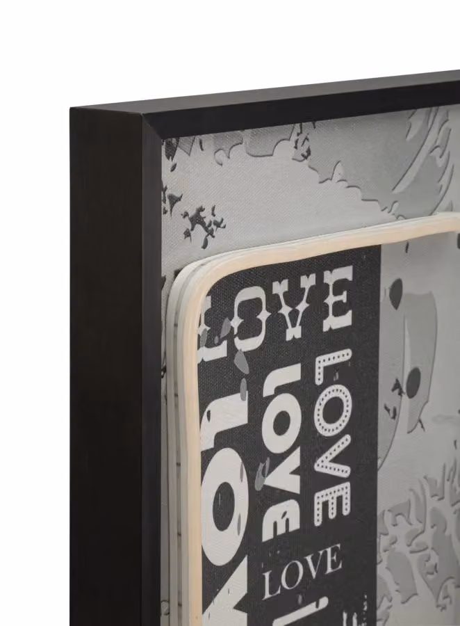 Stampa su tela Love con illuminazione LED multicolor di GIORDANOSHOP, L 60 cm x H 90 cm x P 3,5 cm – 2