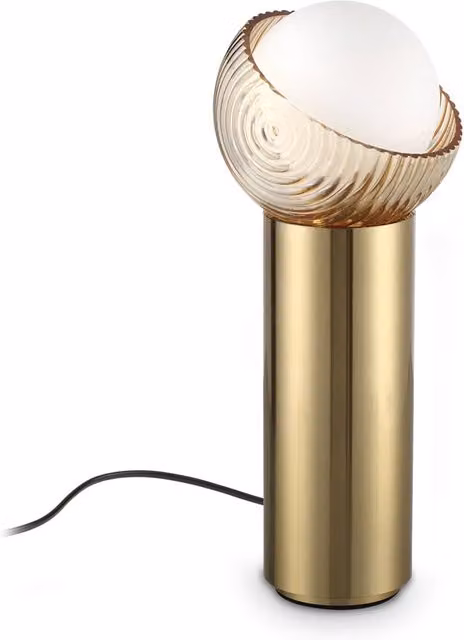 Ideal Lux Bloom Lampada da tavolo moderna in metallo e vetro con luce LED bianco caldo