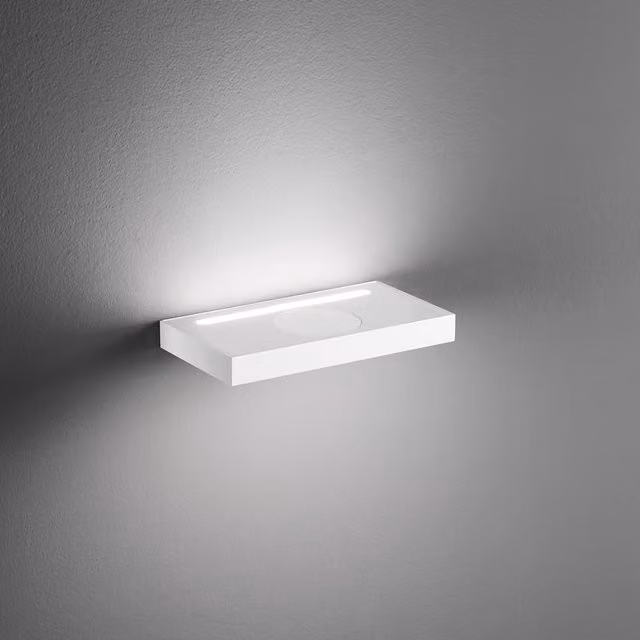 Applique da parete LED Perenz bianca con luce calda per camera da letto o ufficio in casa