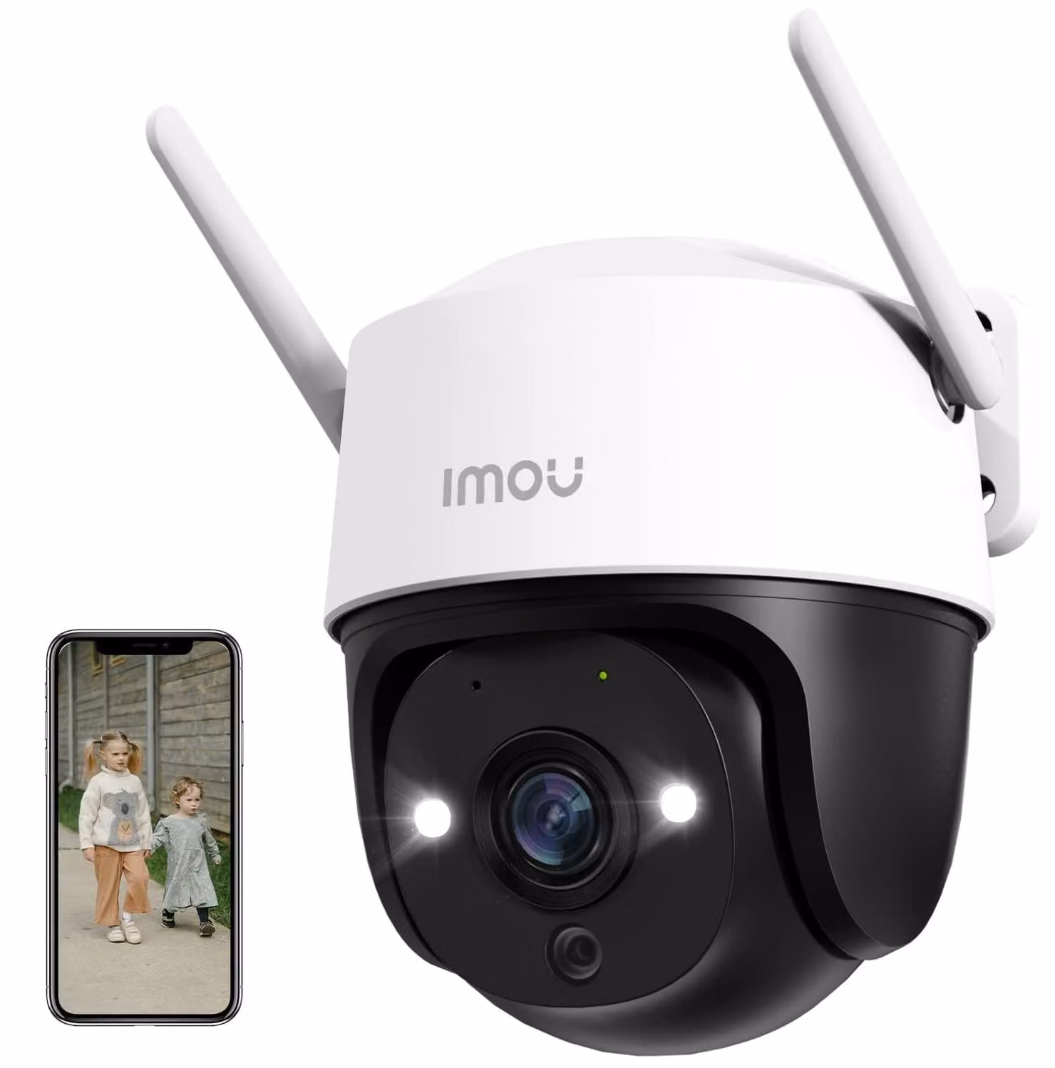 Telecamera di sicurezza esterna - Telecamera WiFi - 3K 360° PTZ - IP66 impermeabile - Visione notturna a colori 30 m