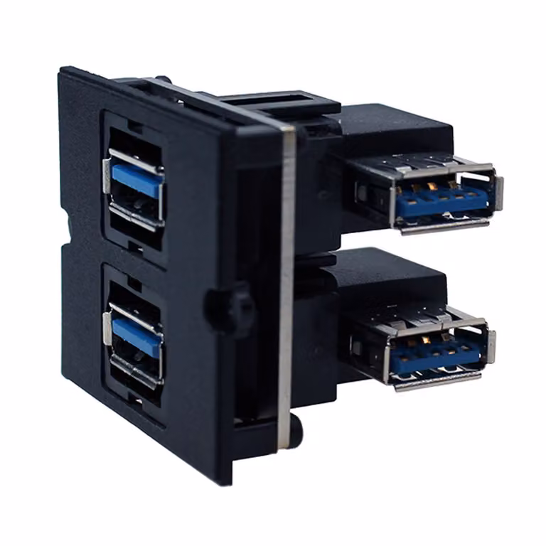 Telaio BACHMANN 2xUSB 3.0, uscita laterale a 90°
