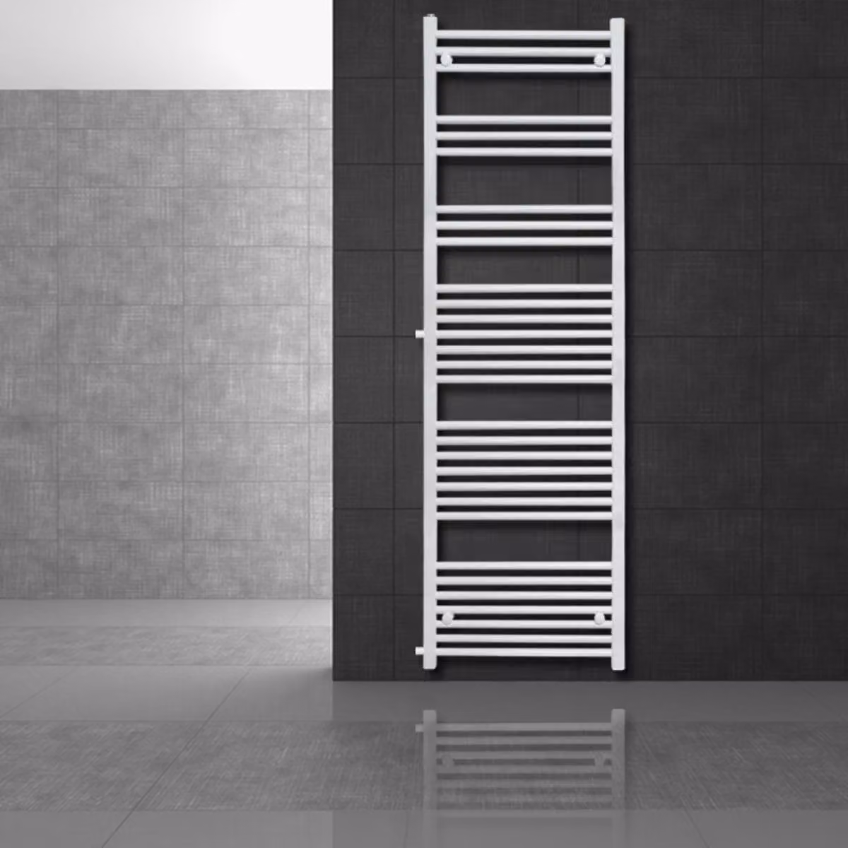 LuxeBath radiatore di ricambio per ristrutturazione 500x1800 mm bianco, radiatore per bagno diritto con attacco laterale, radiatore scaldasalviette senza elemento riscaldante