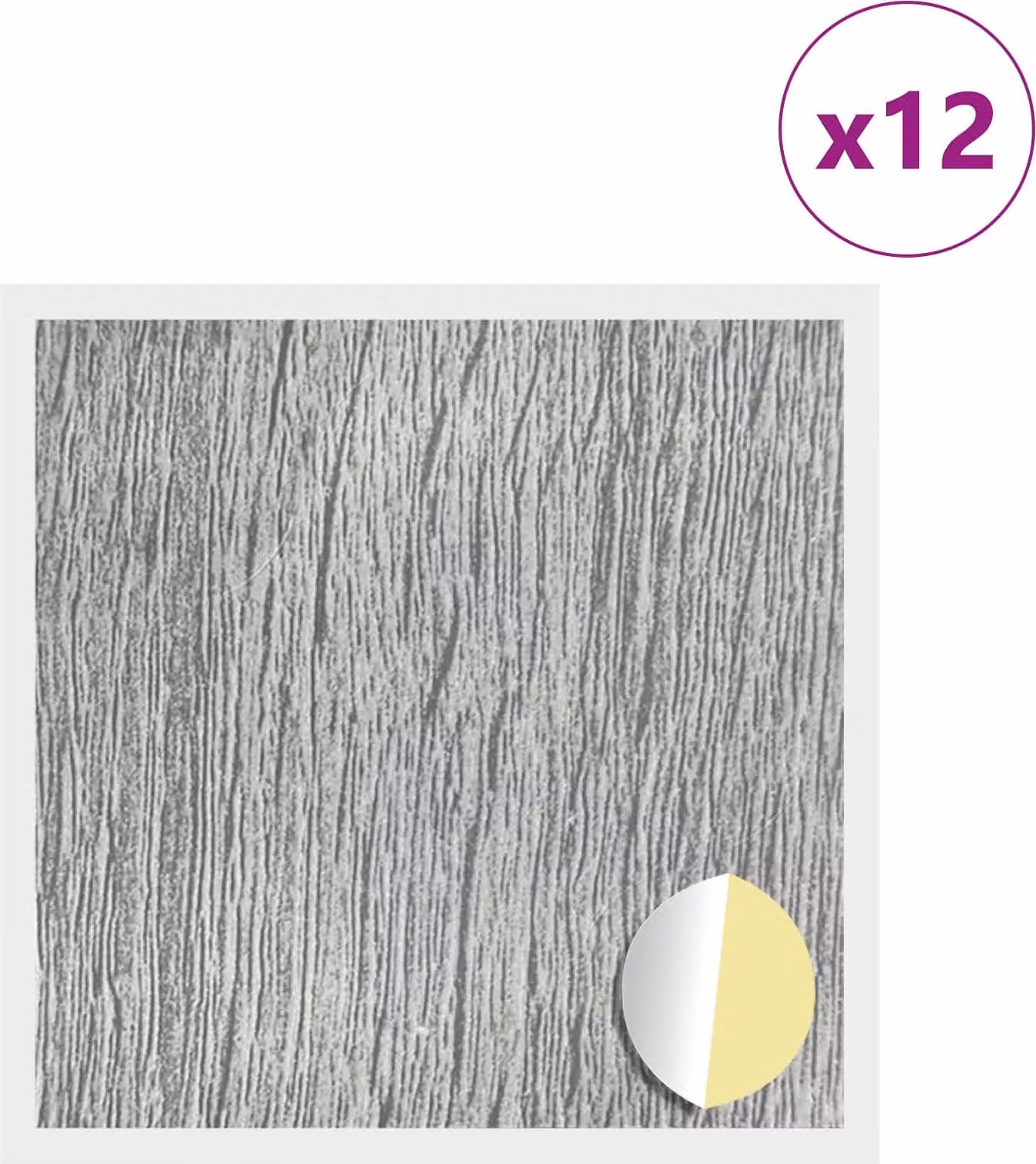 Copertura Vite Adesiva 12 pcs Grigio Sonoma Ø 20 x 0,5 mm