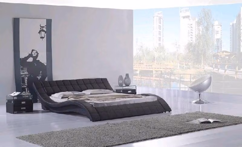 Ehebett Polsterbett Doppelbett Designer Bett Schlafzimmer Lederbett Betten