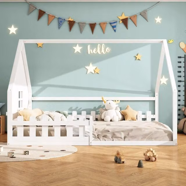 Letto per bambini in pino - Xylo - 140x200 - Bianco