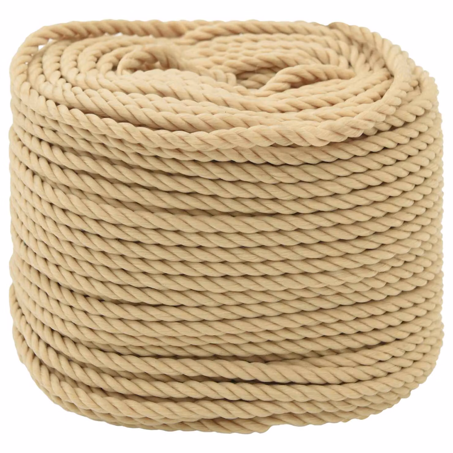 Corda da barca vidaXL in plastica, colore beige o marrone, diametro: 4 mm, lunghezza: 50 m